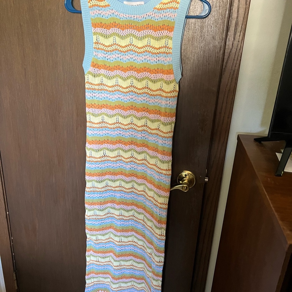 Multicolor Sleeveless Knit Dress
